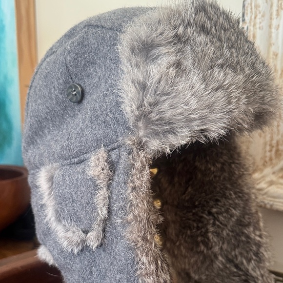 Mad Bomber Gray Fur Lined Trapper Hat - Picture 2 of 5